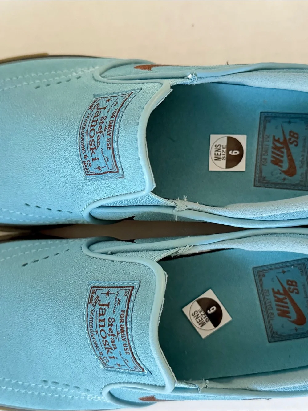 Rare New Nike Zoom Stefan Janoski+ Slip SB Denim Turquoise Men Size 6